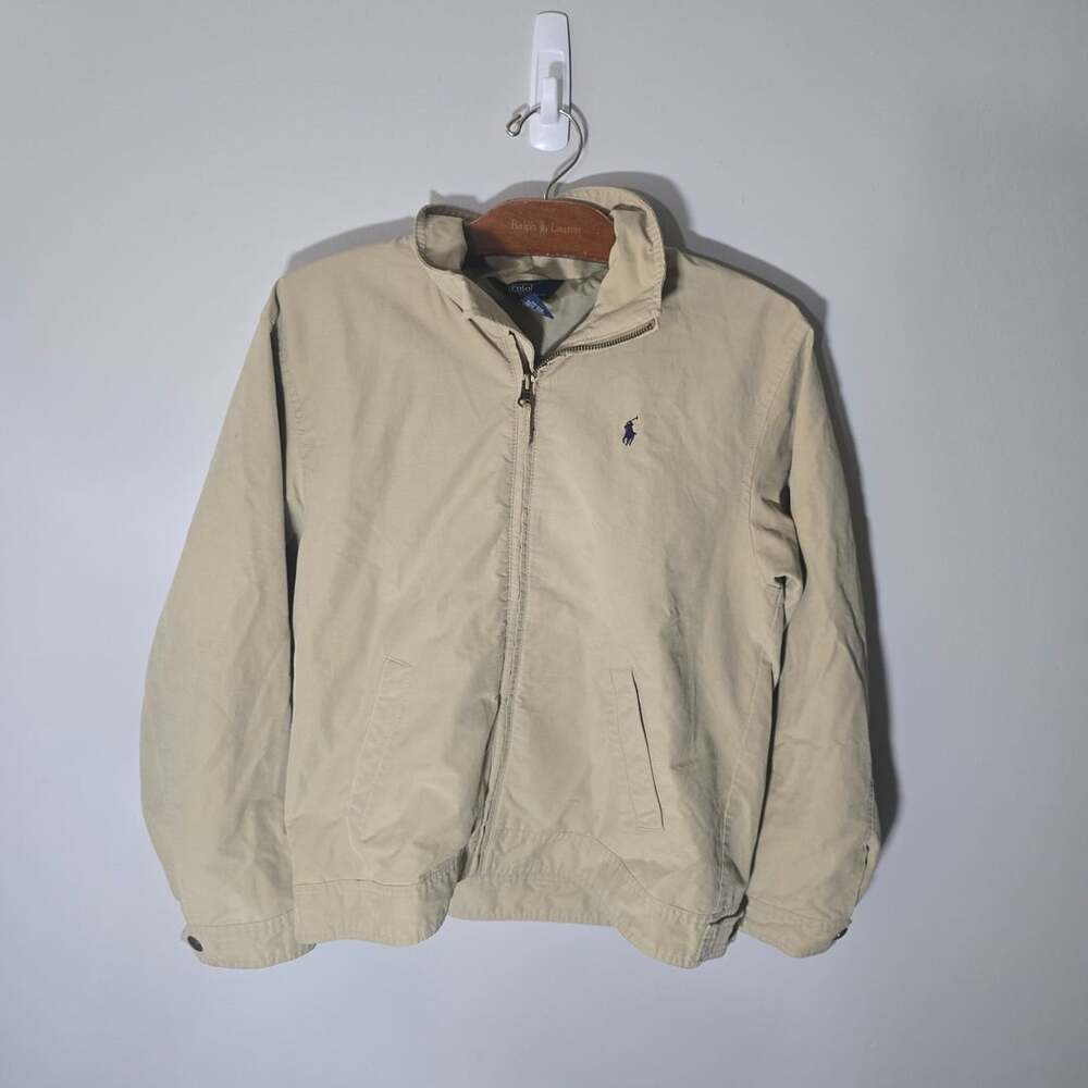 Polo By Ralph Lauren Jacket Size M(12/14) Beige Full Zip